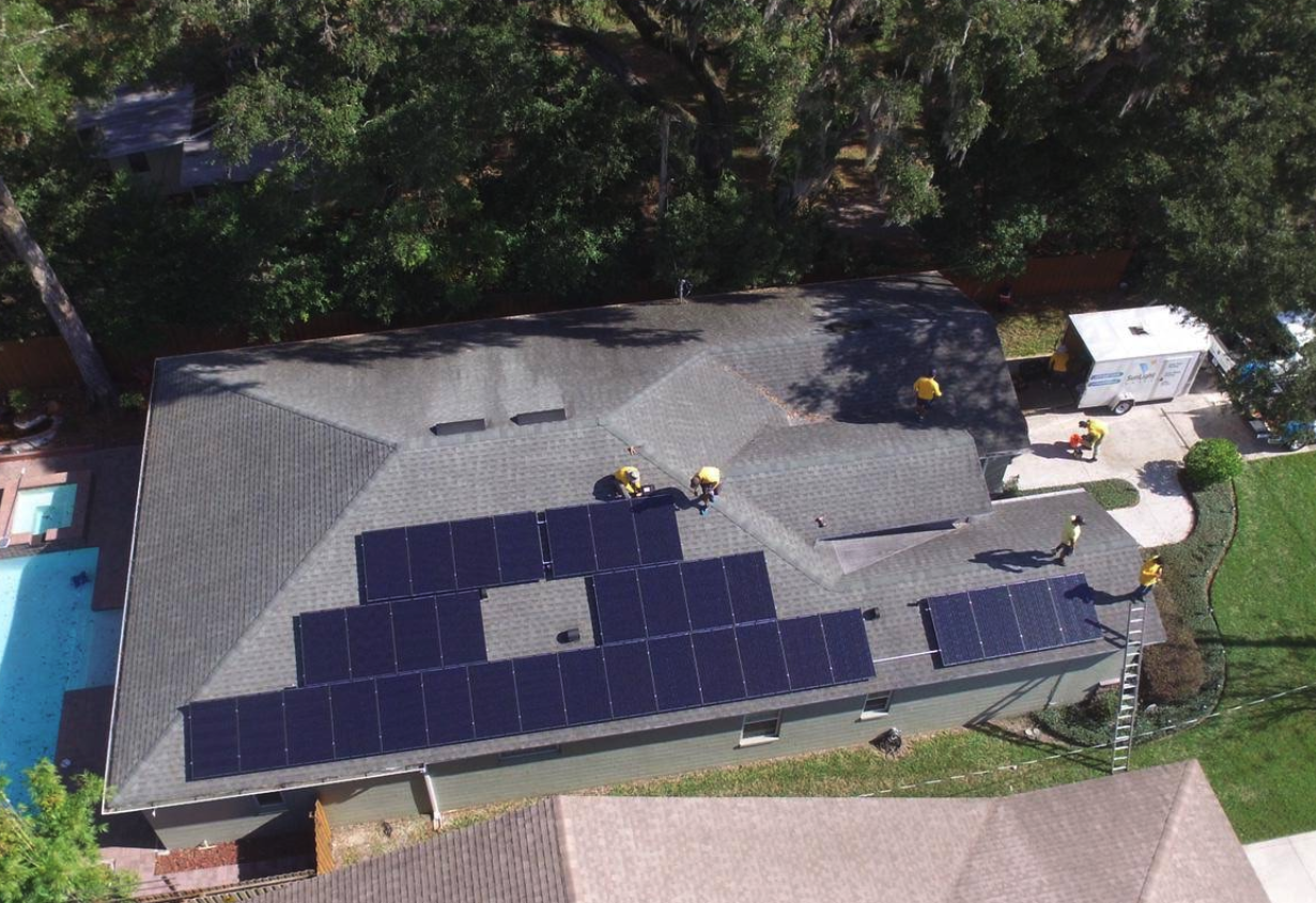 Florida home with new roof and solar panels in Palm Bay